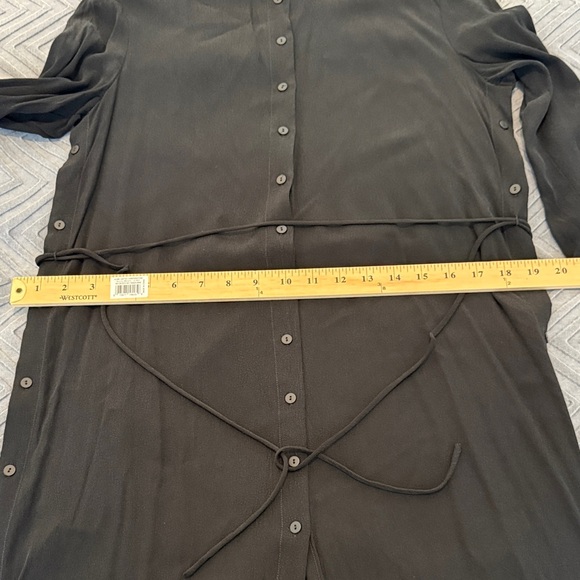 ALLSAINTS Black Anya Long Sleeve Button Down Dress - Picture 13 of 16